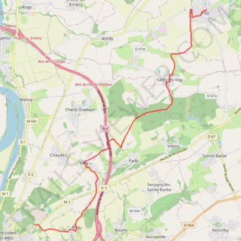 Itinéraire Vigy_Saint-Julien-lès-Metz, distance, dénivelé, altitude, carte, profil, trace GPS