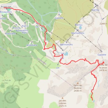 Itinéraire Belledone Jour 4 - Scenario Tetra Lyre, distance, dénivelé, altitude, carte, profil, trace GPS