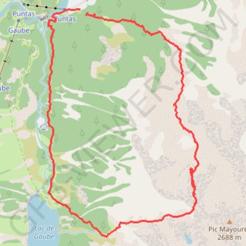 Itinéraire L'éperon Nord de la Badete, distance, dénivelé, altitude, carte, profil, trace GPS