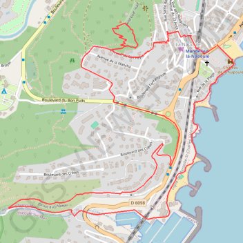 Itinéraire Château de la Napoule, distance, dénivelé, altitude, carte, profil, trace GPS