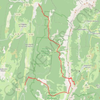 Itinéraire Haut plateau du Vercors et Grand Veymont, distance, dénivelé, altitude, carte, profil, trace GPS