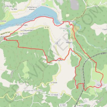 Itinéraire Chasteaux Forêt de Couzage par Neyragues, distance, dénivelé, altitude, carte, profil, trace GPS