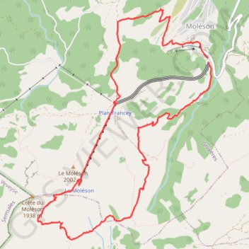 Itinéraire Tour autour du Moléson, distance, dénivelé, altitude, carte, profil, trace GPS