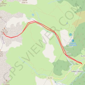 Itinéraire Col de Montarlier - Rognolet - Lauzière, distance, dénivelé, altitude, carte, profil, trace GPS