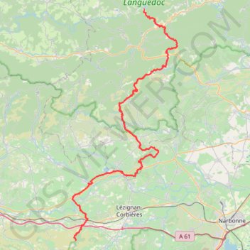 Itinéraire GR77 Randonnée du Saut de Vézoles (Hérault) au Signal de l'Alaric (Aude), distance, dénivelé, altitude, carte, profil, trace GPS