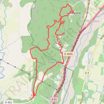 Itinéraire Lurs-Ganagobie-sentier des Evêques en Reco, distance, dénivelé, altitude, carte, profil, trace GPS