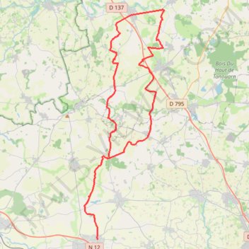 Itinéraire 60 km, distance, dénivelé, altitude, carte, profil, trace GPS