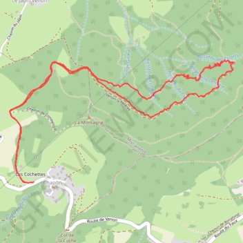 Itinéraire Forêt de combeloup (isère), distance, dénivelé, altitude, carte, profil, trace GPS