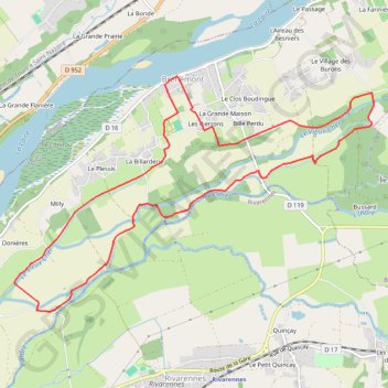 Itinéraire Bréhémont, distance, dénivelé, altitude, carte, profil, trace GPS