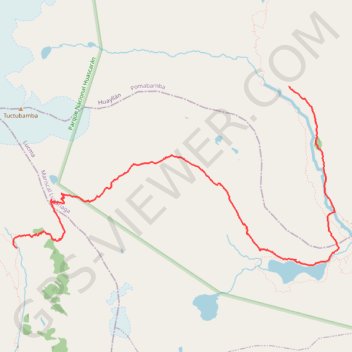 Itinéraire Jour 5 cordillère blanche, distance, dénivelé, altitude, carte, profil, trace GPS
