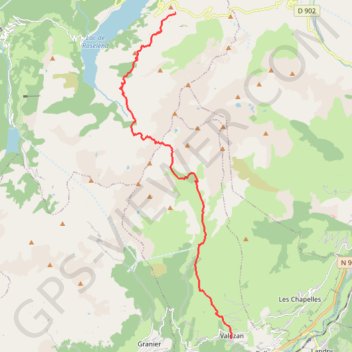 Itinéraire GR 5 - Plan Mya - Valezan, distance, dénivelé, altitude, carte, profil, trace GPS