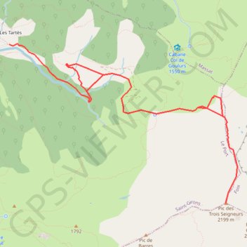 Itinéraire Pic des Trois Seigneurs par le Goutets, distance, dénivelé, altitude, carte, profil, trace GPS