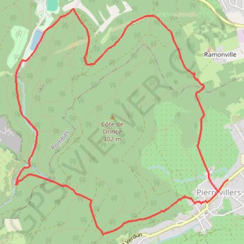 Itinéraire Pierrevillers, distance, dénivelé, altitude, carte, profil, trace GPS