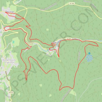 Itinéraire Base VTT Circuit La Mossig, distance, dénivelé, altitude, carte, profil, trace GPS