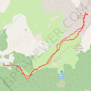 Itinéraire Coiro, distance, dénivelé, altitude, carte, profil, trace GPS