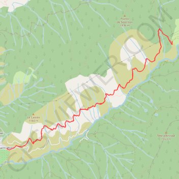 Itinéraire Gr C Clans - Sérenton, distance, dénivelé, altitude, carte, profil, trace GPS