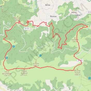 Itinéraire Le Tour de la Barguillère, distance, dénivelé, altitude, carte, profil, trace GPS