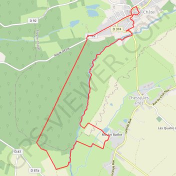 Itinéraire trace, distance, dénivelé, altitude, carte, profil, trace GPS