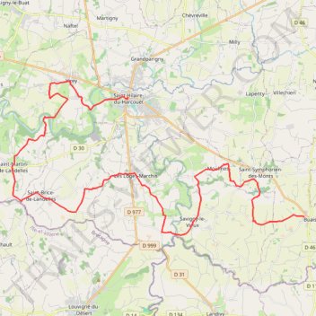 Itinéraire Parcours du matin, distance, dénivelé, altitude, carte, profil, trace GPS