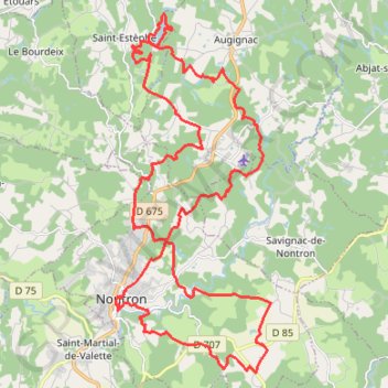 Itinéraire St Estephe 40 kms, distance, dénivelé, altitude, carte, profil, trace GPS