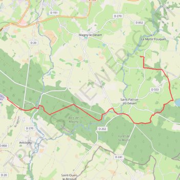 Itinéraire Les Sabots du Château - BDO_CAVALIER, distance, dénivelé, altitude, carte, profil, trace GPS
