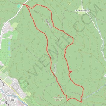 Itinéraire Circuit du Dreibannstein, distance, dénivelé, altitude, carte, profil, trace GPS