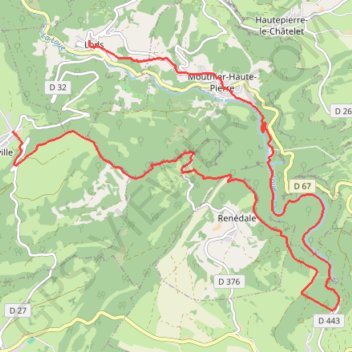 Itinéraire GRP Loue-Lison - Etape 2, distance, dénivelé, altitude, carte, profil, trace GPS