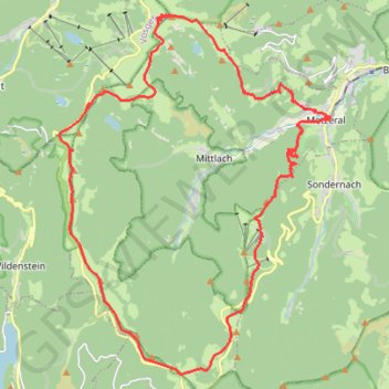 Itinéraire Sentier des Névés, distance, dénivelé, altitude, carte, profil, trace GPS
