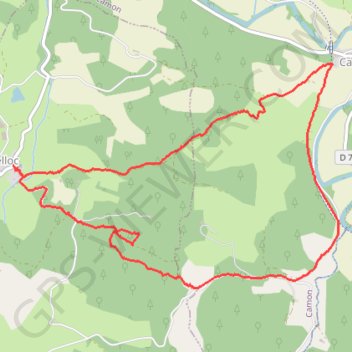 Itinéraire 180218 Belloc, distance, dénivelé, altitude, carte, profil, trace GPS