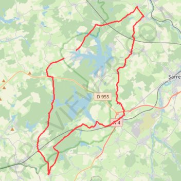 Itinéraire Circuit des étangs Sud - Rhodes, distance, dénivelé, altitude, carte, profil, trace GPS
