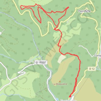 Itinéraire De Ferrals-Les-Montagnes au Plateau de Limouzy, distance, dénivelé, altitude, carte, profil, trace GPS