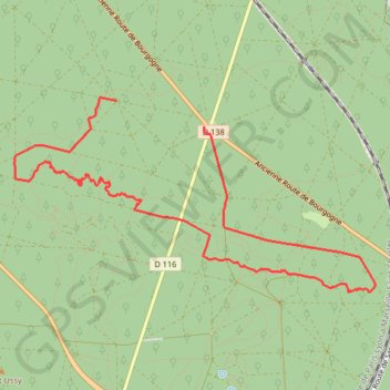 Itinéraire Fontainebleau - La Croix de Toulouse, distance, dénivelé, altitude, carte, profil, trace GPS