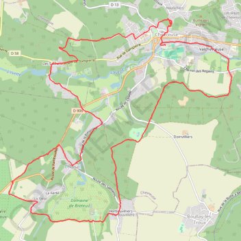 Itinéraire 4 chateaux, distance, dénivelé, altitude, carte, profil, trace GPS