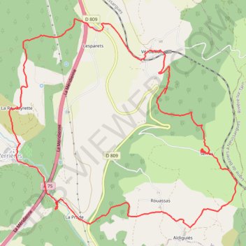 Itinéraire VERRIERES - VEZOUILLAC, distance, dénivelé, altitude, carte, profil, trace GPS