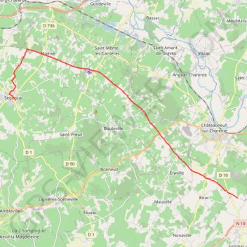 Itinéraire Chemin boisné, distance, dénivelé, altitude, carte, profil, trace GPS