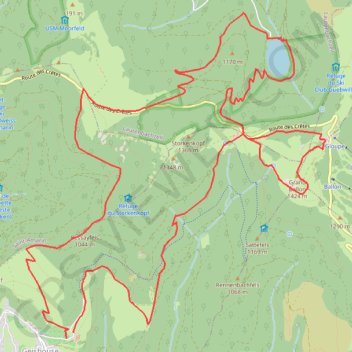 Itinéraire Geishouse - Grand Ballon, distance, dénivelé, altitude, carte, profil, trace GPS