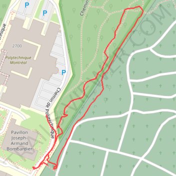 Itinéraire Entre polytechnique et le cimetière, distance, dénivelé, altitude, carte, profil, trace GPS