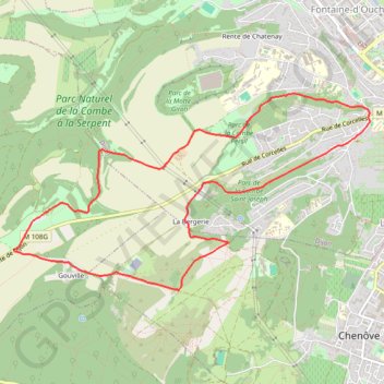Itinéraire Les hauteurs de DIJON par la combe Saint Joseph, distance, dénivelé, altitude, carte, profil, trace GPS