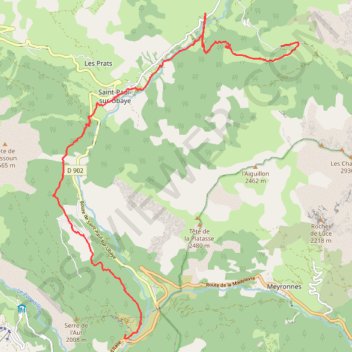 Itinéraire La Condamine - Fouillouse, distance, dénivelé, altitude, carte, profil, trace GPS