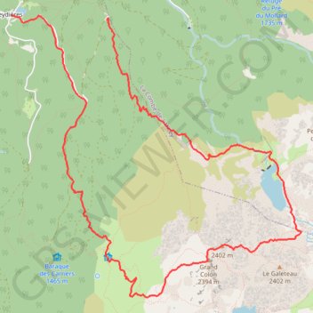 Itinéraire Ski de randonnée au Grand Colon, distance, dénivelé, altitude, carte, profil, trace GPS