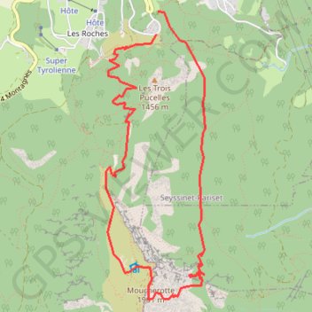 Itinéraire Moucherotte par Château Bouvier (face Est) (Vercors), distance, dénivelé, altitude, carte, profil, trace GPS
