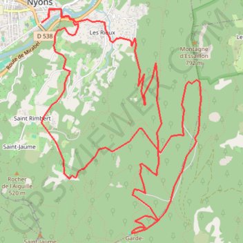 Itinéraire Garde Grosse, distance, dénivelé, altitude, carte, profil, trace GPS