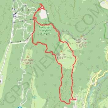 Itinéraire La Sure depuis le Fournel (Engins) par Sornin, distance, dénivelé, altitude, carte, profil, trace GPS