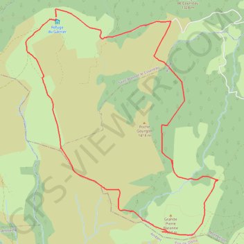 Itinéraire jasserie de garnier, distance, dénivelé, altitude, carte, profil, trace GPS