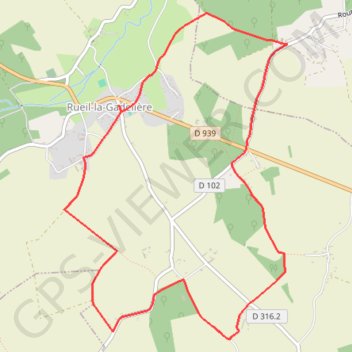Itinéraire Sur les Pas de Vlaminck - Rueil-la-Gadelière, distance, dénivelé, altitude, carte, profil, trace GPS