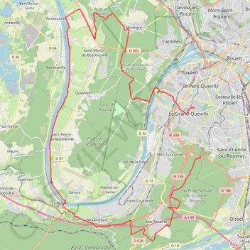 Itinéraire Les bords de Seine, distance, dénivelé, altitude, carte, profil, trace GPS