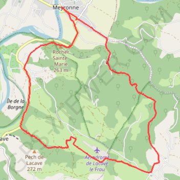 Itinéraire De Meyronne à Mayrinhac-le-Francal, distance, dénivelé, altitude, carte, profil, trace GPS