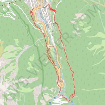Itinéraire Cauterets - boucle sur les contreforts par la Raillère, distance, dénivelé, altitude, carte, profil, trace GPS