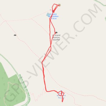 Itinéraire Source Baume Rousse au départ de la Cabane de Châtillon, distance, dénivelé, altitude, carte, profil, trace GPS