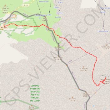 Itinéraire Pic d'Anie, distance, dénivelé, altitude, carte, profil, trace GPS